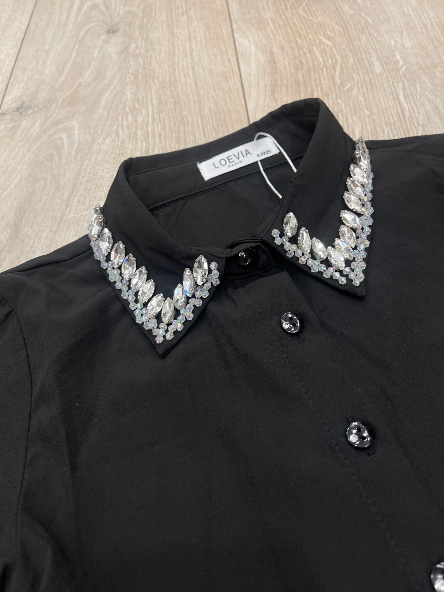 Camicia collo strass