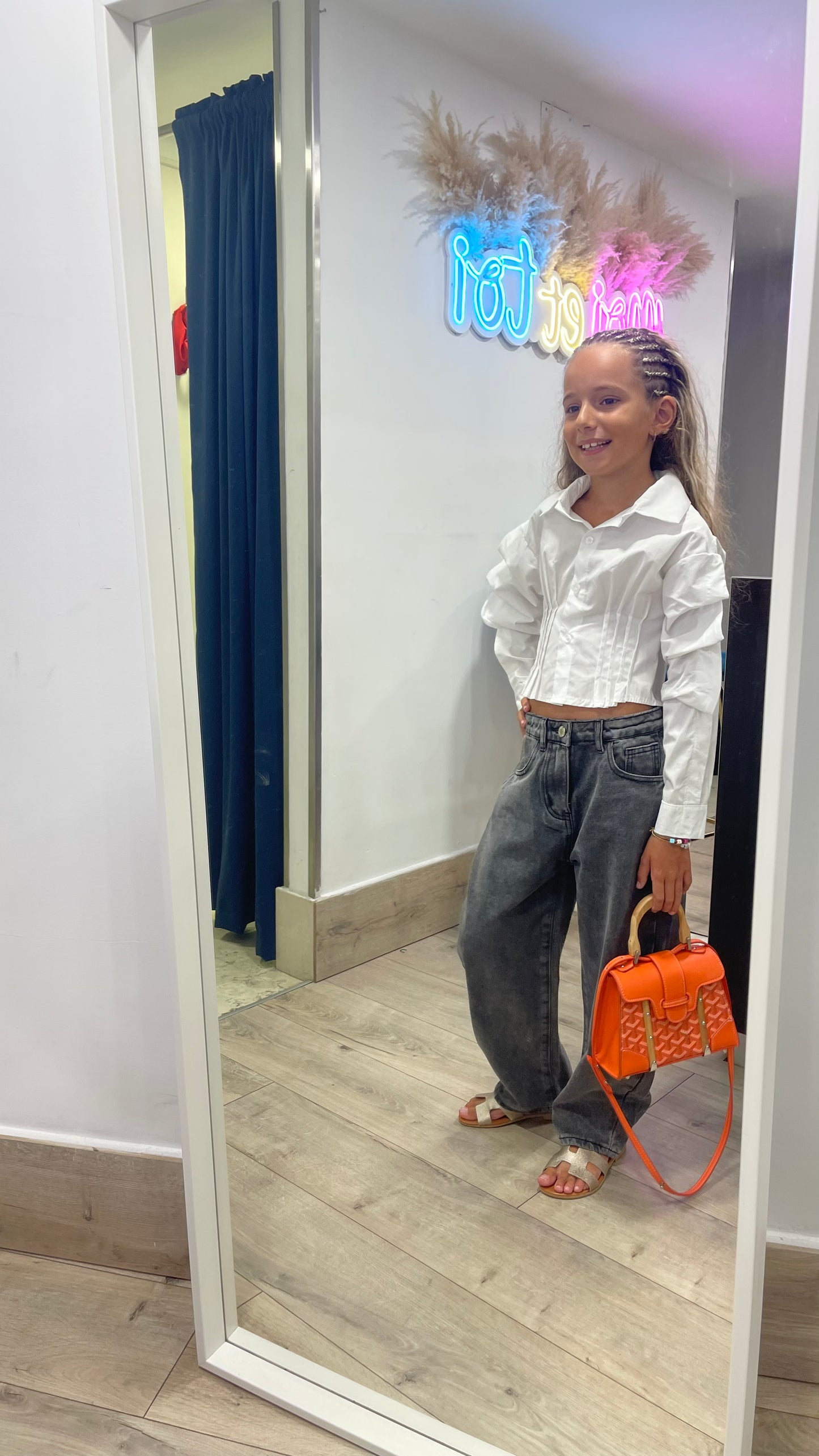 Jeans buggy grigio