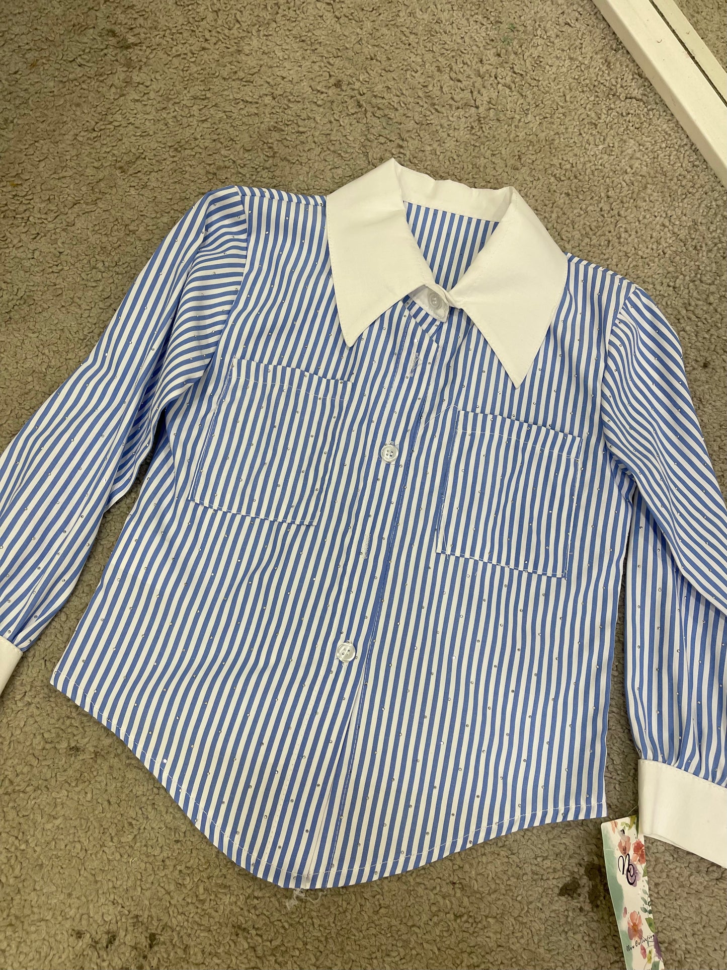 Camicia righe brillantini