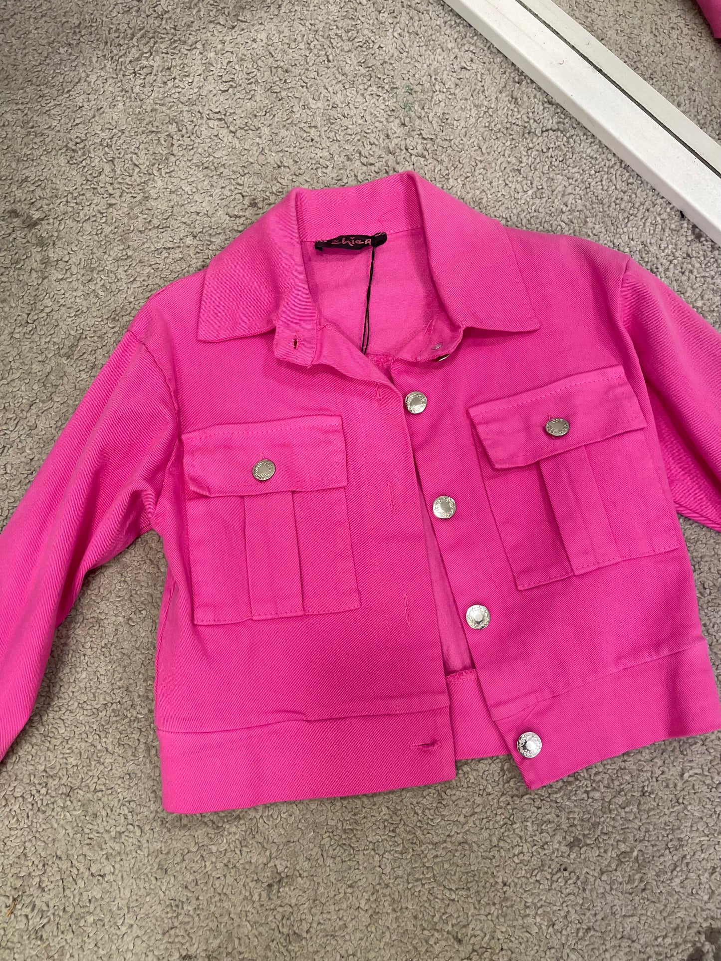 Giubbino jeans cargo