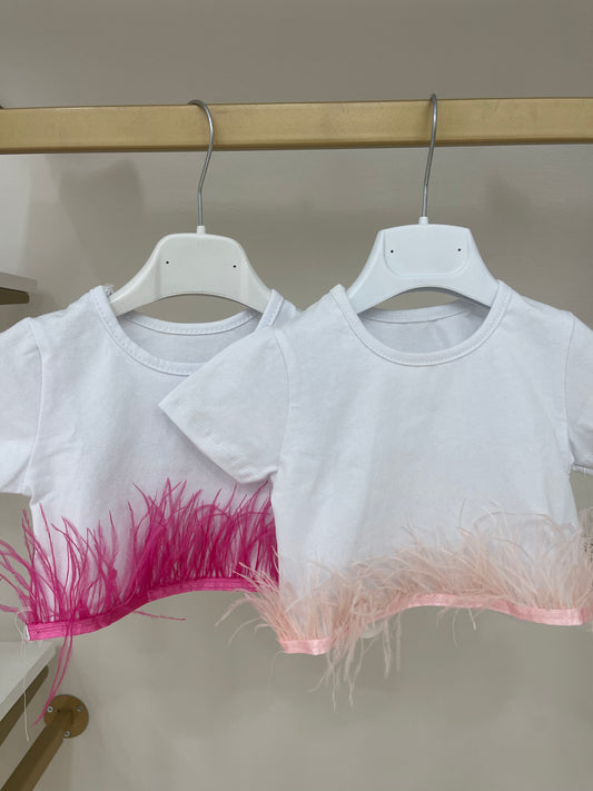 T-shirt piume