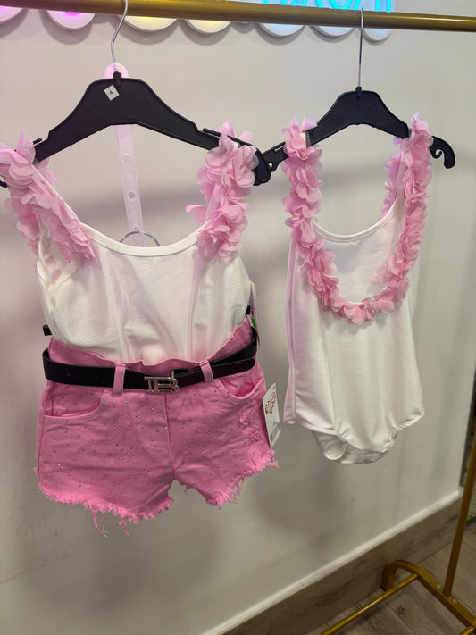 Shorts brillantini fucsia