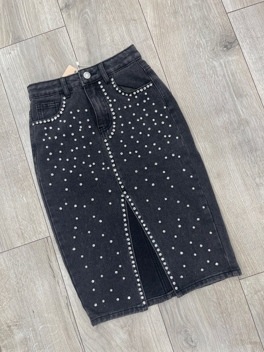 Gonna perle e strass