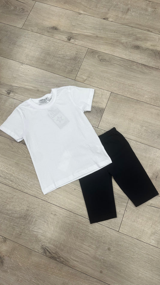 Leggins corto in cotone alasticizzato