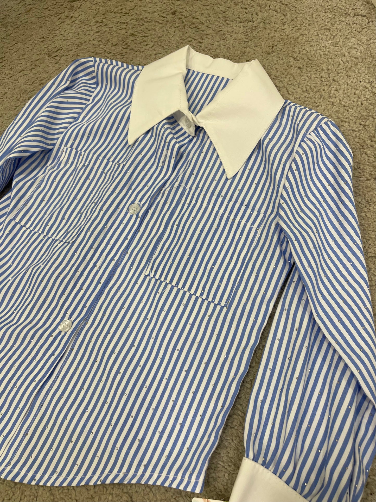 Camicia righe brillantini