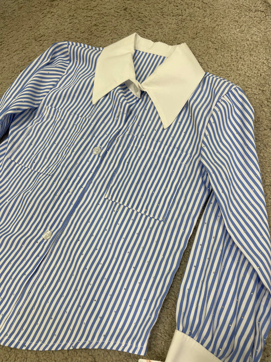 Camicia righe brillantini