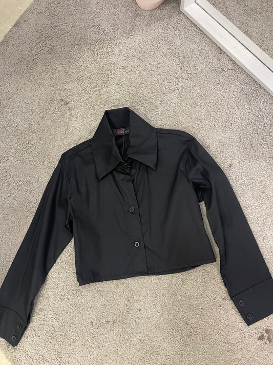 Camicia crop nera