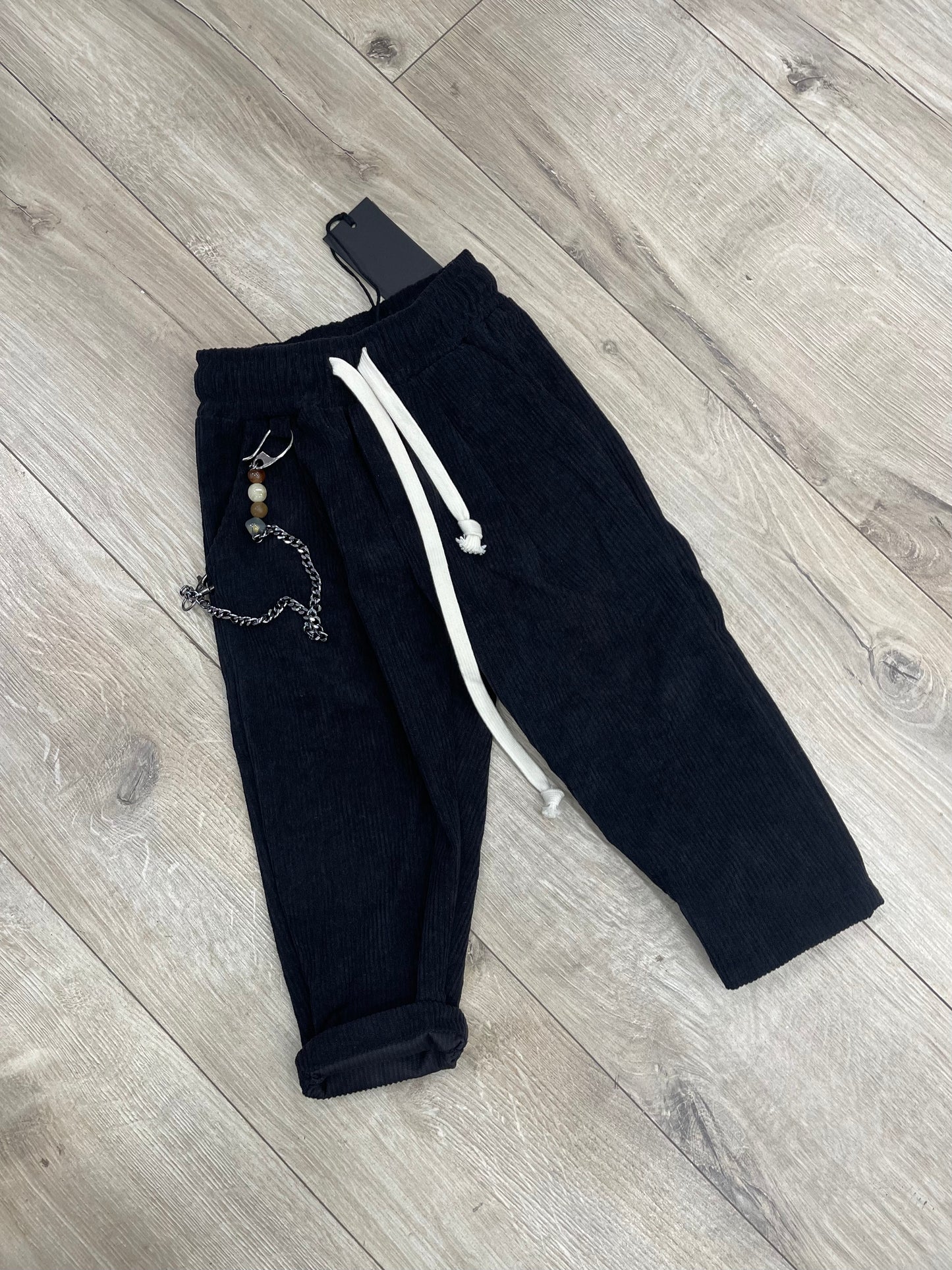 Pantalone velluto nero